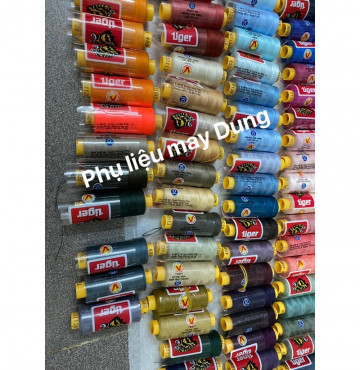 Chỉ may tiger tồn kho bán set 20--100 ống 400m lõi nhỏ