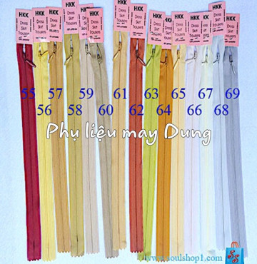 Thanh lý Dây kéo giọt nước dài 50cm/60cm tông đất vàng