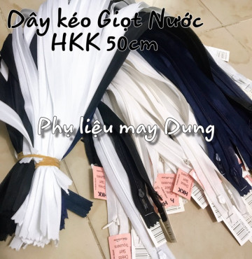 Dây kéo tồn kho Giọt nước HKK dài 50cm