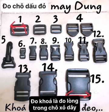 Thanh lý Khoá cài, khoá bóp, tander làm balo, túi đeo