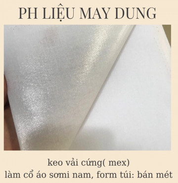 Thanh lý Keo vải cứng làm cổ, làm lưng quần- mex vải cứng khổ 90cm