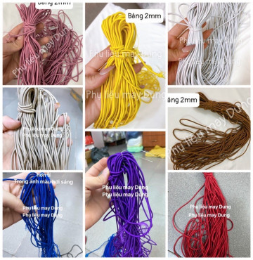 Thanh lý Dây thun làm quần áo loại tròn cứng co dãn- giá 1 mét