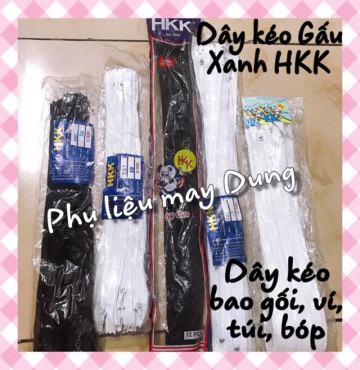 Thanh lý Dây kéo Gấu HKK răng 3: 30/40/50/60/70cm