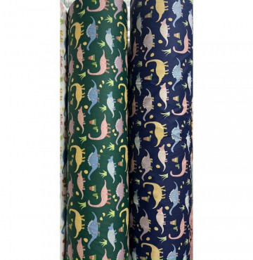 Thanh lý vải thô mặt lụa khủng long ăn cỏ 100% cotton thoáng mát