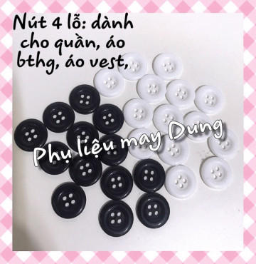 Thanh lý Nút 4 lỗ may quần, áo có nhiều size