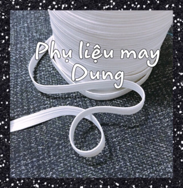 Thanh lý Thun luồn quần áo 1cm: trắng