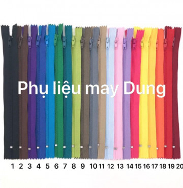 Dây kéo tồn kho HKK dài 18cm