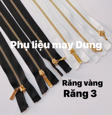 Thanh lý Dây kéo răng đồng khoá mở răng 3: giá 1 sợi