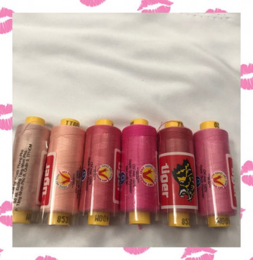 Chỉ may tồn kho lõi nhỏ 400m tông hồng