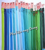 Thanh lý Dây kéo giọt nước 50/60cm màu