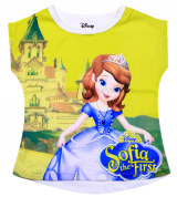 Bán sỉ áo bé gái in 3D công chúa màu xanh nõn chuối