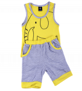 Bán sỉ bộ quần áo bé trai sát nách thêu hình voi