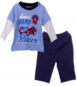 Bán sỉ bộ quần áo Thái in hình ô tô đỏ X6-99 bé trai