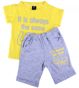 Bỏ buôn bộ quần áo bé trai cộc tay in hình voi