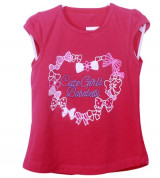 Bỏ buôn áo cộc tay bé gái in nơ chữ (1 – 3 tuổi)