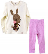 Bán buôn bộ đồ dài tay cotton in hình YT0108