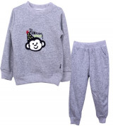 Bán sỉ bộ đồ nỉ bông màu ghi bé trai VNK0905