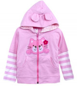 Bán sỉ áo khoác nỉ bé gái in hình đầu mèo con Thái Lan (12-24M) X7-24