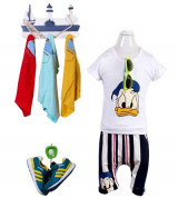 Bỏ buôn bộ quần áo phông cho bé trai hình vịt Donald