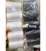 Chỉ may tồn kho 5000m ống lớn tông trắng-đen