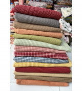 Thanh lý vải kẻ tằm thêu chất siêu xịn