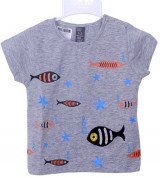 Bán buôn áo cộc tay bé trai Zara Kids hình cá (1 – 3 tuổi)