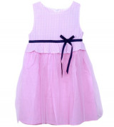 Bán buôn váy Zara cho bé gái kẻ voan chipo TE0708 (1 - 7 tuổi)