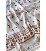 Thanh lý vải đũi tằm in hoa chân thổ cẩm