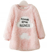 Bán sỉ váy hồng chất liệu dạ bông