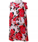 Bỏ sỉ váy chữ A hoa hồng cho bé gái