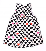 Bỏ sỉ váy kaki tim đen nền trắng