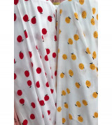 vải đũi lạnh tồn kho quả bưởi nền trắng