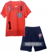 Bán sỉ bộ quần áo cộc tay bé trai thêu chữ H (0 – 5 tuổi)