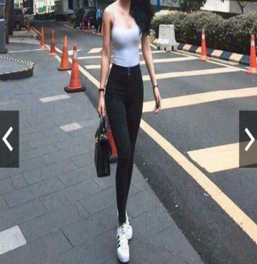 bán buôn quần jean giấy nữ màu xanh đen chỉ nổi 2 nút