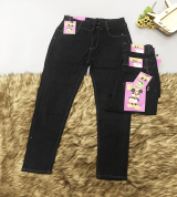 bán sỉ quần jean giấy nữ màu đen chỉ vàng 2 nút