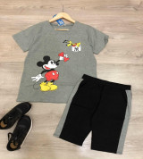 bỏ sỉ set đồ bộ nữ quần lỡ in Mickey thun thái