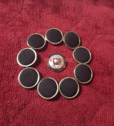 Nút bọc vải viền kim loại đồng