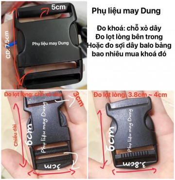 Thanh lý Khoá bóp dây đeo, balo bảng 3cm, 4cm, 5cm