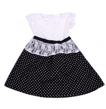 Bán sỉ váy ren chấm bi đen Akin QAH-1244