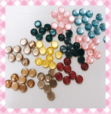 Bảng màu 3 Nút mắt mèo tồn kho nhỏ trơn bóng 1F (size14)