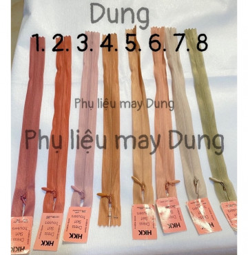 dây kéo tồn kho giọt nước dài 25/40/50/60cm
