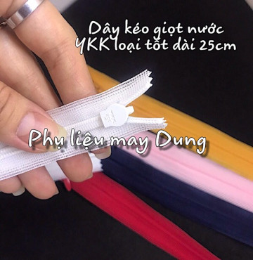 Thanh lý Dây kéo giọt nước YKK dài 25cm