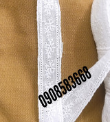 Thanh lý Ren vải bảng 3F5 (3.5cm) trắng: giá bán 1 mét