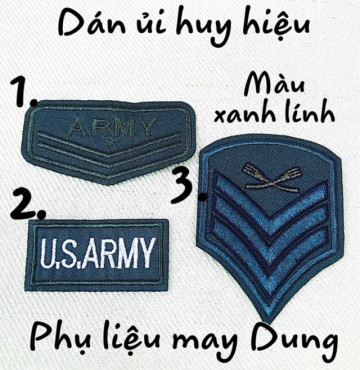 Dán ủi huy hiệu lính tồn kho