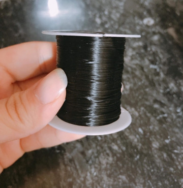 Thanh lý Dây gân tơ lụa Đen xỏ chuỗi, hạt, vòng tay