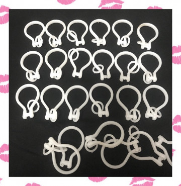 Thanh lý Móc kẹp treo màn cửa bằng nhựa vòng tròn 3cm