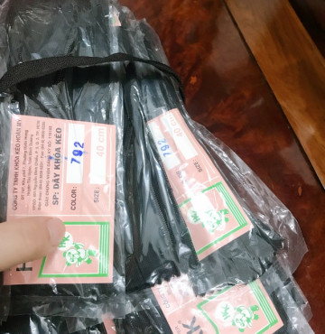 Dây kéo tồn kho giọt lệ đen 40cm HKK