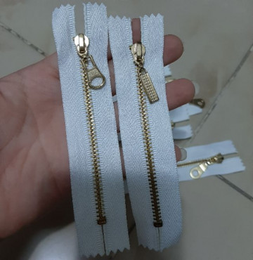 Dây kéo tồn kho răng đồng 10cm may áo, túi, trang trí phụ kiện