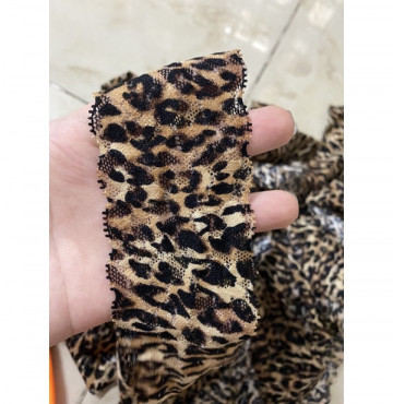 Thanh lý ren thun da beo co dãn bảng 1.5cm-5.5cm