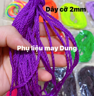 Thanh lý Dây dù xoắn đan vòng tay bảng 2mm: bịch 8-9m